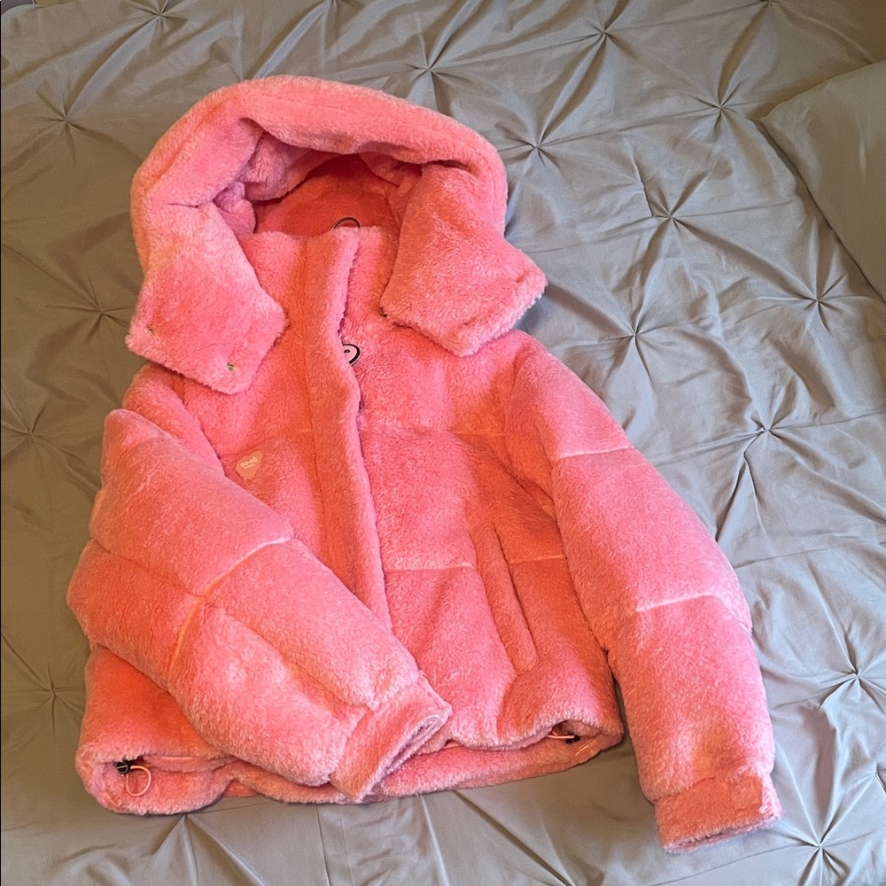 AKIRA Vibrant Pink Plush Jacket